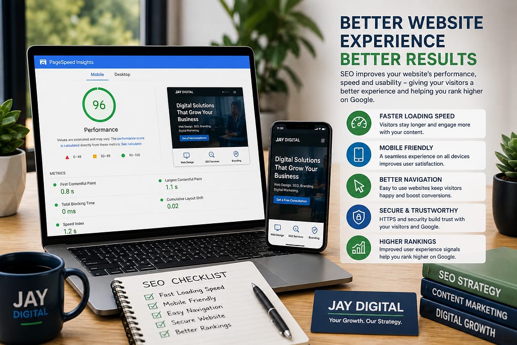 Website performance improvements through SEO optimisation
