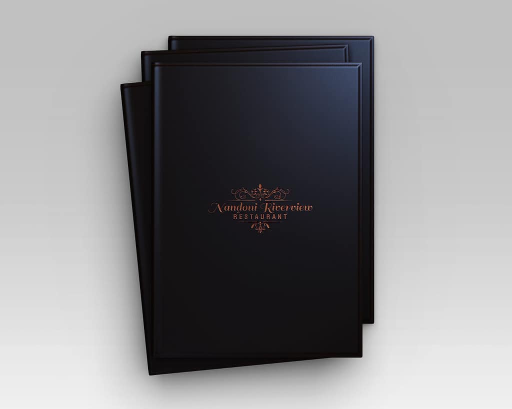 Professional restaurant menu design South Africa by Jay Digital