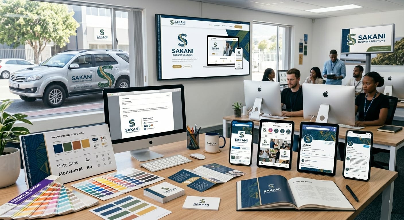 Consistent logo branding across marketing channels