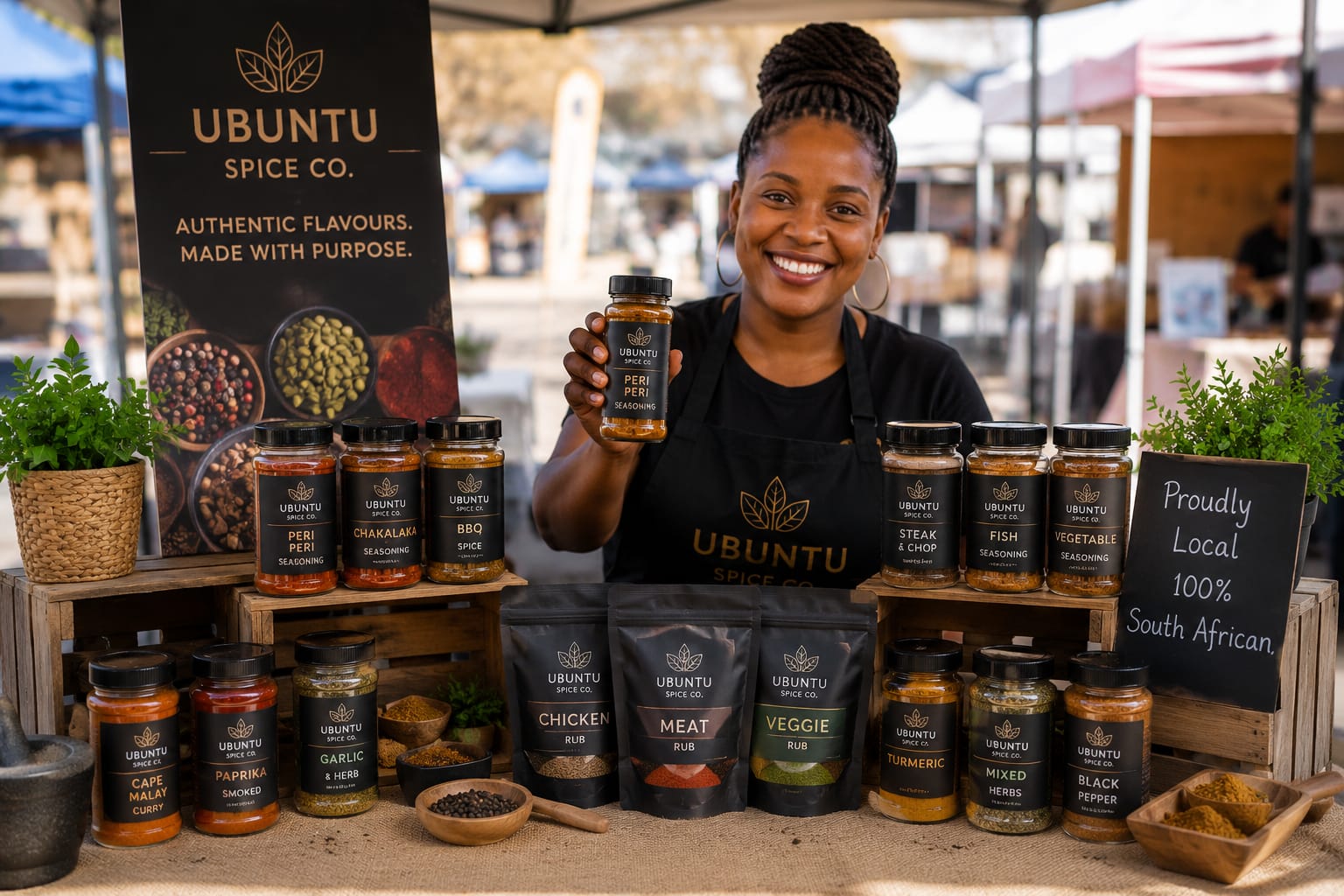 spice packaging design with branding full south africa