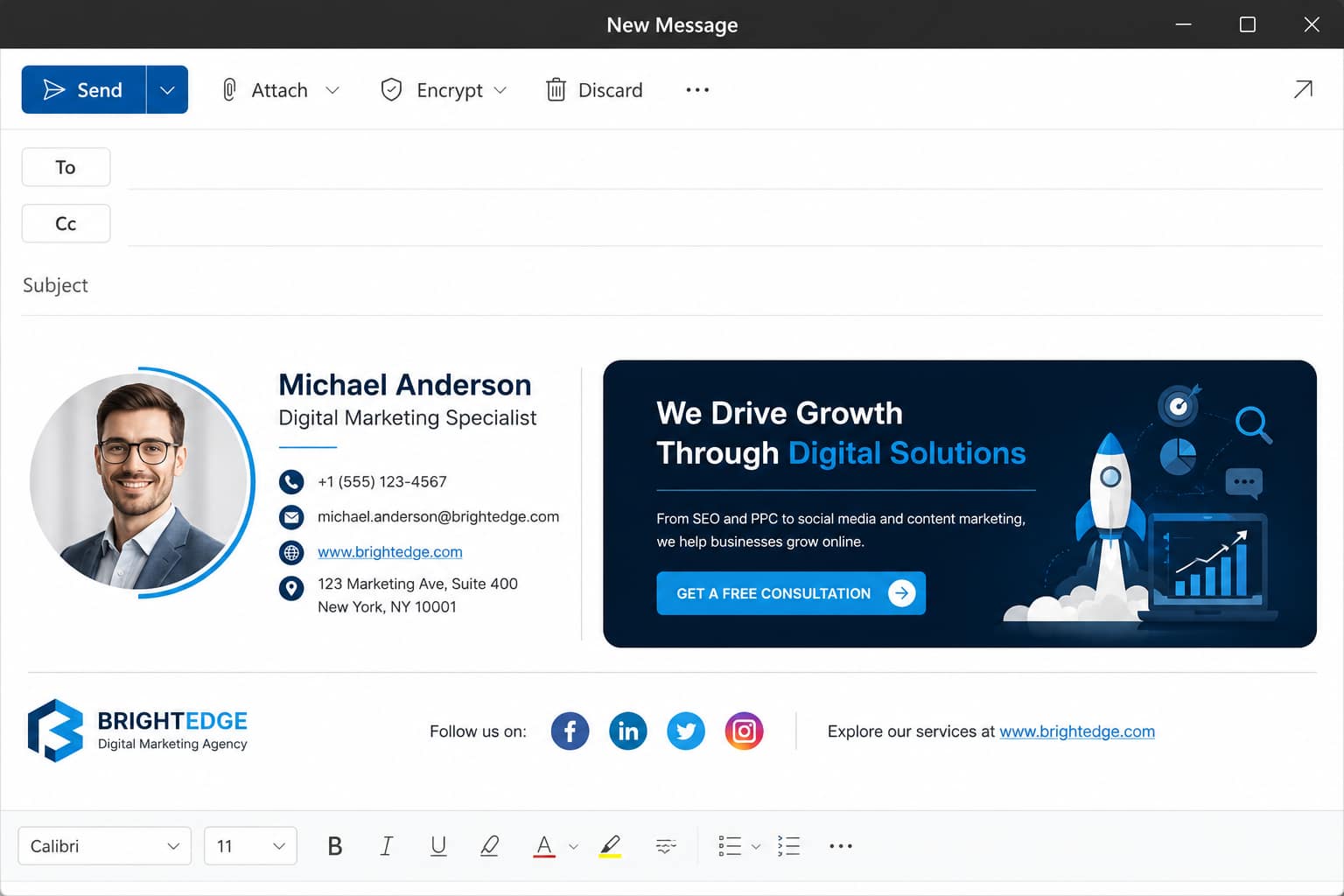 outlook email signature design